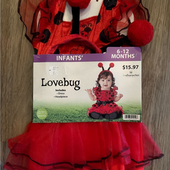 Infant Lovebug Costume with Red Dress and Headpiece - Picture 1 of 2